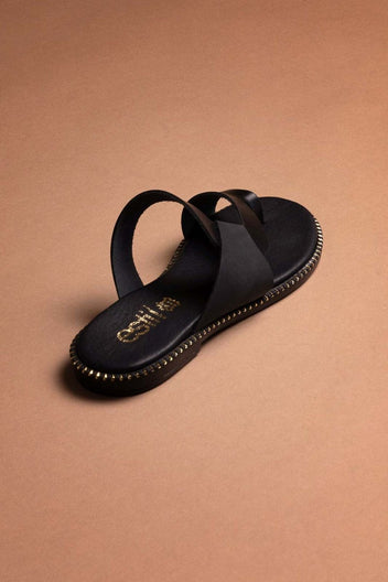 Σανδάλια δερμάτινα Estil - Μαύρο - thefashionproject.gr - Estil
