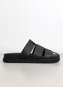Σανδάλια δερμάτινα fisherman ATENEO - Μαύρο - thefashionproject.gr - ATENEO