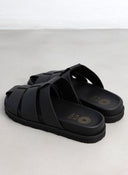 Σανδάλια δερμάτινα fisherman ATENEO - Μαύρο - thefashionproject.gr - ATENEO