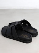 Σανδάλια δερμάτινα fisherman ATENEO - Μαύρο - thefashionproject.gr - ATENEO
