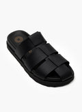 Σανδάλια δερμάτινα fisherman ATENEO - Μαύρο - thefashionproject.gr - ATENEO