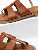 Σανδάλια δερμάτινα φλατ με τρουκς Estil - Ταμπά - thefashionproject.gr - Estil