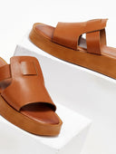 Σανδάλια δερμάτινα flatforms estil - Ταμπά - thefashionproject.gr - Estil