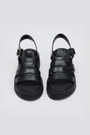 Σανδάλια δερμάτινα flatforms gladiator Tfp - Μαύρο - thefashionproject.gr - TFP