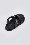 Σανδάλια δερμάτινα flatforms με μπαρέτα Carad - Μαύρο - thefashionproject.gr - CARAD