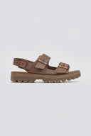 Σανδάλια δερμάτινα flatforms με τοκάδες MILLIE FANTASY SANDALS - Καφέ - thefashionproject.gr - FANTASY SANDALS
