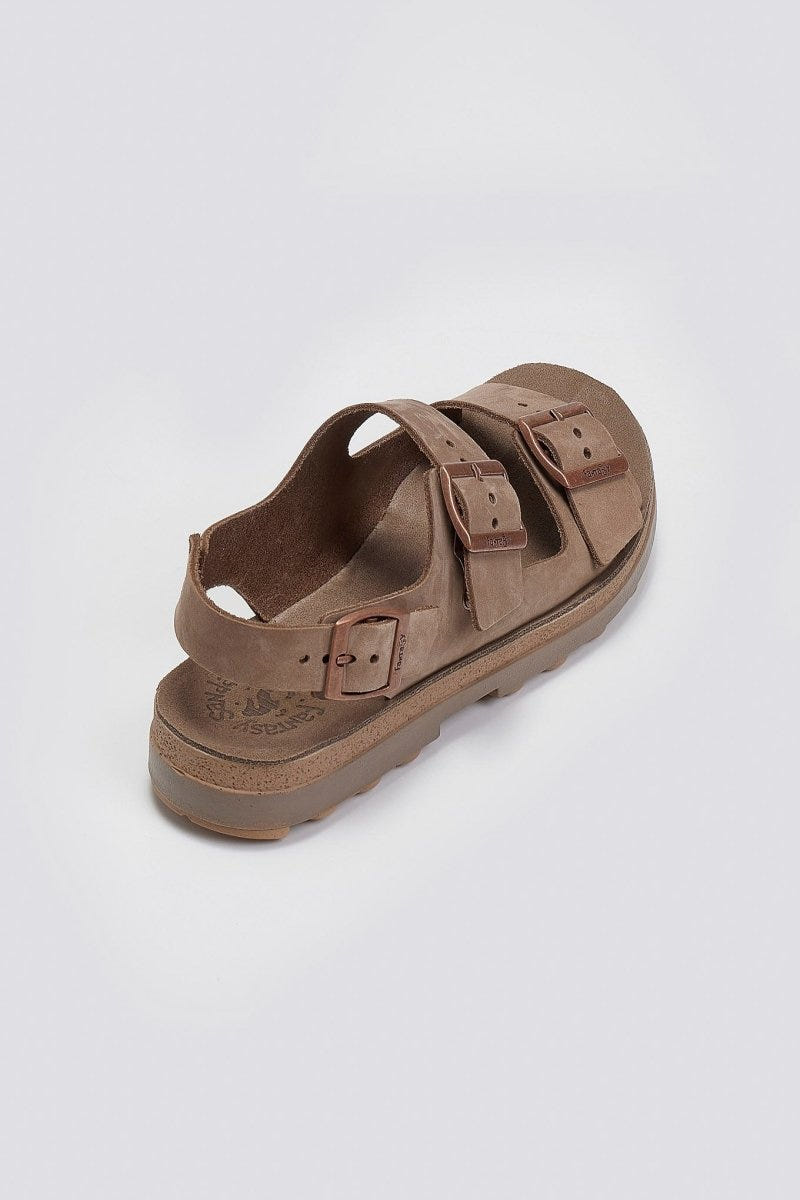 Σανδάλια δερμάτινα flatforms με τοκάδες MILLIE FANTASY SANDALS - Καφέ - thefashionproject.gr - FANTASY SANDALS