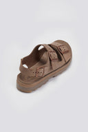 Σανδάλια δερμάτινα flatforms με τοκάδες MILLIE FANTASY SANDALS - Καφέ - thefashionproject.gr - FANTASY SANDALS