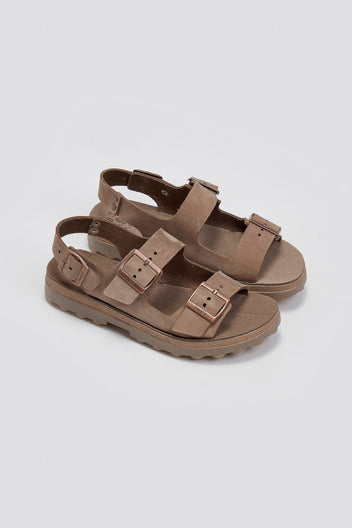 Σανδάλια δερμάτινα flatforms με τοκάδες MILLIE FANTASY SANDALS - Καφέ - thefashionproject.gr - FANTASY SANDALS