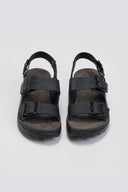 Σανδάλια δερμάτινα flatforms με τοκάδες MILLIE FANTASY SANDALS - Μαύρο - thefashionproject.gr - FANTASY SANDALS