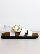 Σανδάλια δερμάτινα gladiator ATENEO - Λευκό - thefashionproject.gr - ATENEO