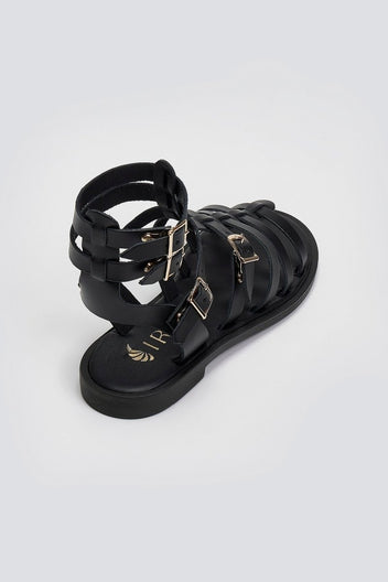Σανδάλια δερμάτινα gladiator Iris Sandals - Μαύρο - thefashionproject.gr - IRIS