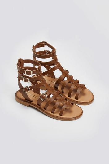 Σανδάλια δερμάτινα gladiator Iris Sandals - Ταμπά - thefashionproject.gr - IRIS