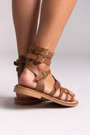 Σανδάλια δερμάτινα gladiator Iris Sandals - Ταμπά - thefashionproject.gr - IRIS