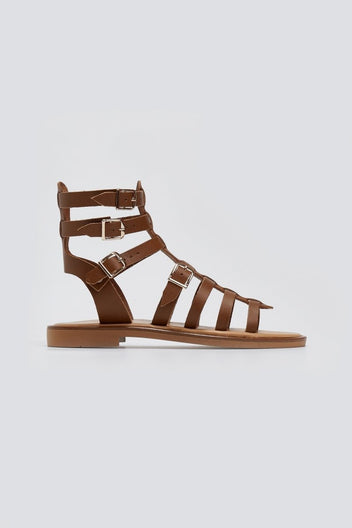 Σανδάλια δερμάτινα gladiator Iris Sandals - Ταμπά - thefashionproject.gr - IRIS