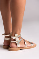 Σανδάλια δερμάτινα gladiator Iris Sandals - Χρυσό - thefashionproject.gr - IRIS