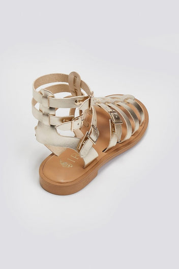 Σανδάλια δερμάτινα gladiator Iris Sandals - Χρυσό - thefashionproject.gr - IRIS
