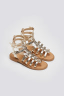 Σανδάλια δερμάτινα gladiator Iris Sandals - Χρυσό - thefashionproject.gr - IRIS