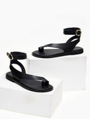 Σανδάλια δερμάτινα Iris Sandals - Μαύρο - thefashionproject.gr - IRIS