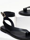 Σανδάλια δερμάτινα Iris Sandals - Μαύρο - thefashionproject.gr - IRIS