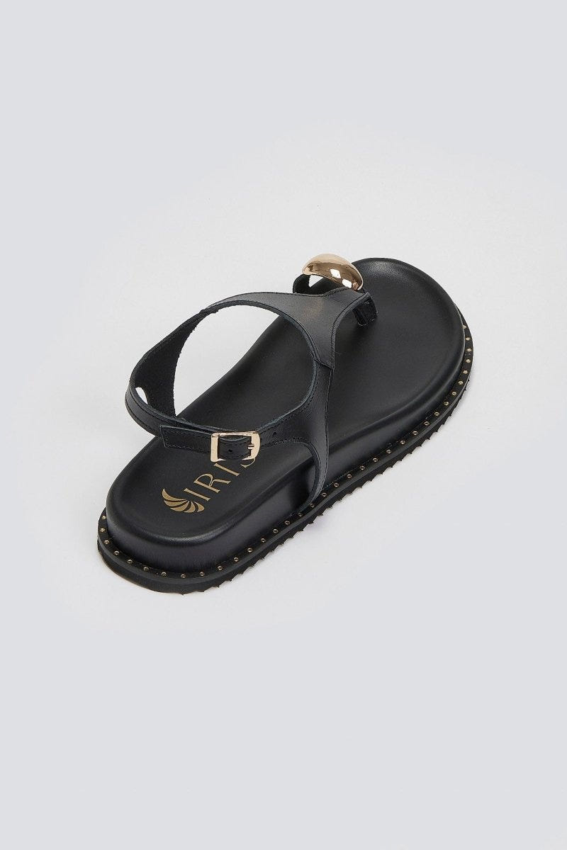 Σανδάλια δερμάτινα Iris Sandals - Μαύρο - thefashionproject.gr - IRIS