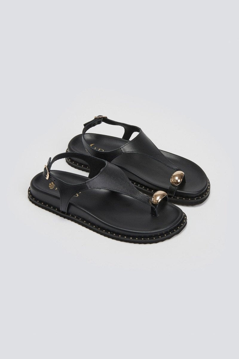 Σανδάλια δερμάτινα Iris Sandals - Μαύρο - thefashionproject.gr - IRIS