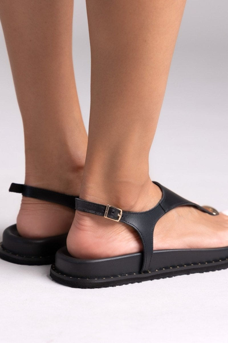 Σανδάλια δερμάτινα Iris Sandals - Μαύρο - thefashionproject.gr - IRIS