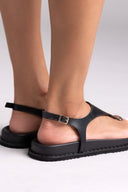 Σανδάλια δερμάτινα Iris Sandals - Μαύρο - thefashionproject.gr - IRIS