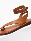 Σανδάλια δερμάτινα Iris Sandals - Ταμπά - thefashionproject.gr - IRIS