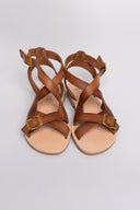 Σανδάλια δερμάτινα Iris Sandals - Ταμπά - thefashionproject.gr - IRIS