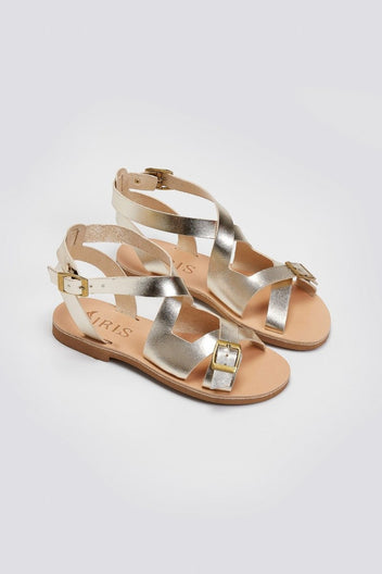 Σανδάλια δερμάτινα Iris Sandals - Χρυσό - thefashionproject.gr - IRIS