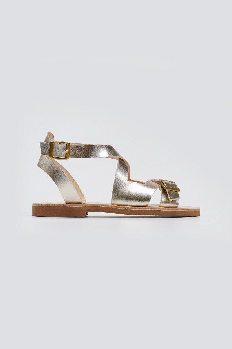 Σανδάλια δερμάτινα Iris Sandals - Χρυσό - thefashionproject.gr - IRIS
