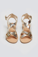 Σανδάλια δερμάτινα Iris Sandals - Χρυσό - thefashionproject.gr - IRIS