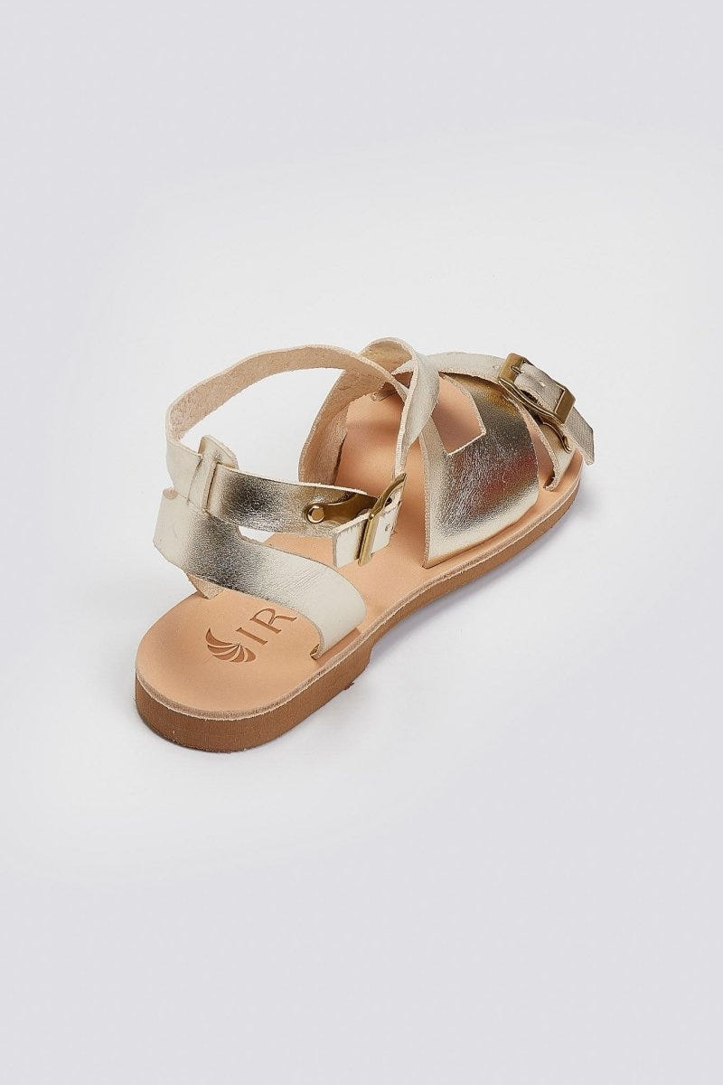 Σανδάλια δερμάτινα Iris Sandals - Χρυσό - thefashionproject.gr - IRIS