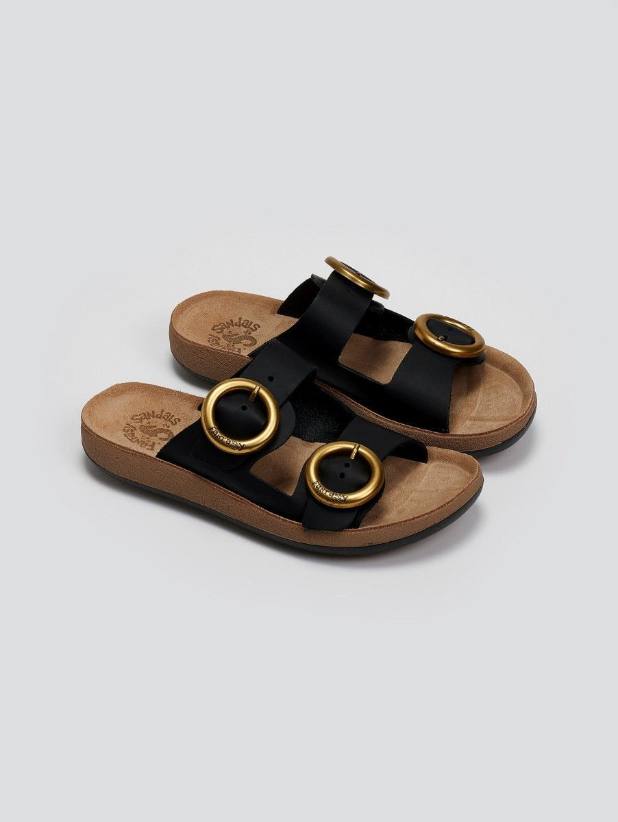 Σανδάλια δερμάτινα JOYA FANTASY SANDALS - Μαύρο - thefashionproject.gr - FANTASY SANDALS