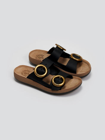 Σανδάλια δερμάτινα JOYA FANTASY SANDALS - Μαύρο - thefashionproject.gr - FANTASY SANDALS