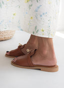 Σανδάλια δερμάτινα με αγκράφα TFP - Ταμπά - thefashionproject.gr - TFP
