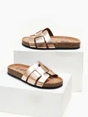 Σανδάλια δερμάτινα με ανατομικό πάτο Estil - Χαλκός - thefashionproject.gr - Estil