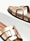 Σανδάλια δερμάτινα με ανατομικό πάτο Estil - Χαλκός - thefashionproject.gr - Estil