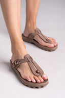 Σανδάλια δερμάτινα με άνοιγμα MIRABELLA FANTASY SANDALS - Καφέ - thefashionproject.gr - FANTASY SANDALS