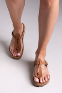 Σανδάλια δερμάτινα με άνοιγμα MIRABELLA FANTASY SANDALS - Κάμελ - thefashionproject.gr - FANTASY SANDALS