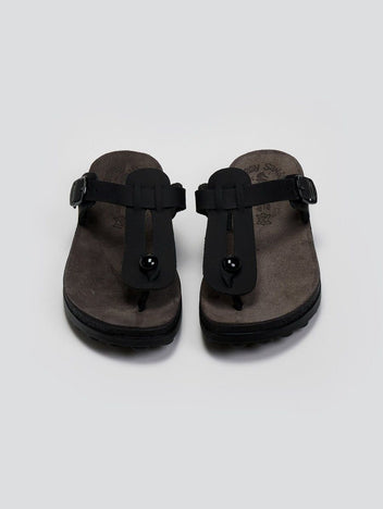 Σανδάλια δερμάτινα με άνοιγμα MIRABELLA FANTASY SANDALS - Μαύρο - thefashionproject.gr - FANTASY SANDALS