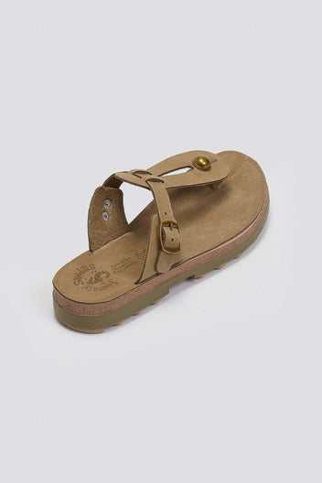 Σανδάλια δερμάτινα με άνοιγμα MIRABELLA FANTASY SANDALS - Χακί - thefashionproject.gr - FANTASY SANDALS