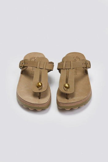 Σανδάλια δερμάτινα με άνοιγμα MIRABELLA FANTASY SANDALS - Χακί - thefashionproject.gr - FANTASY SANDALS
