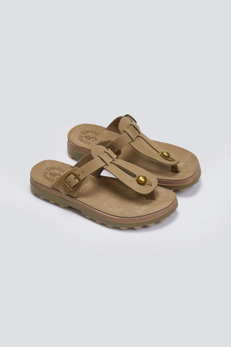 Σανδάλια δερμάτινα με άνοιγμα MIRABELLA FANTASY SANDALS - Χακί - thefashionproject.gr - FANTASY SANDALS