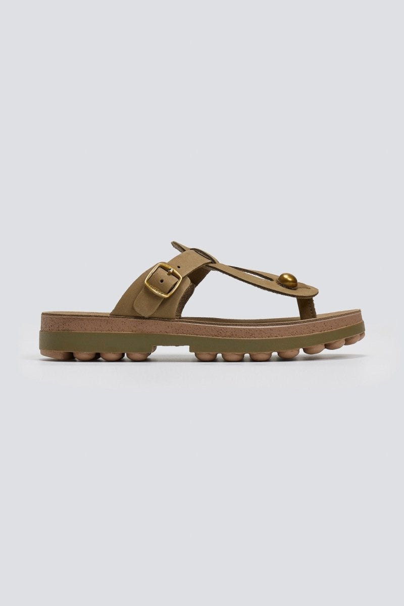Σανδάλια δερμάτινα με άνοιγμα MIRABELLA FANTASY SANDALS - Χακί - thefashionproject.gr - FANTASY SANDALS