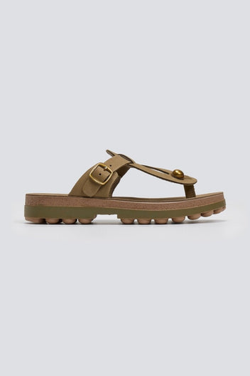 Σανδάλια δερμάτινα με άνοιγμα MIRABELLA FANTASY SANDALS - Χακί - thefashionproject.gr - FANTASY SANDALS