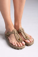 Σανδάλια δερμάτινα με άνοιγμα MIRABELLA FANTASY SANDALS - Χακί - thefashionproject.gr - FANTASY SANDALS