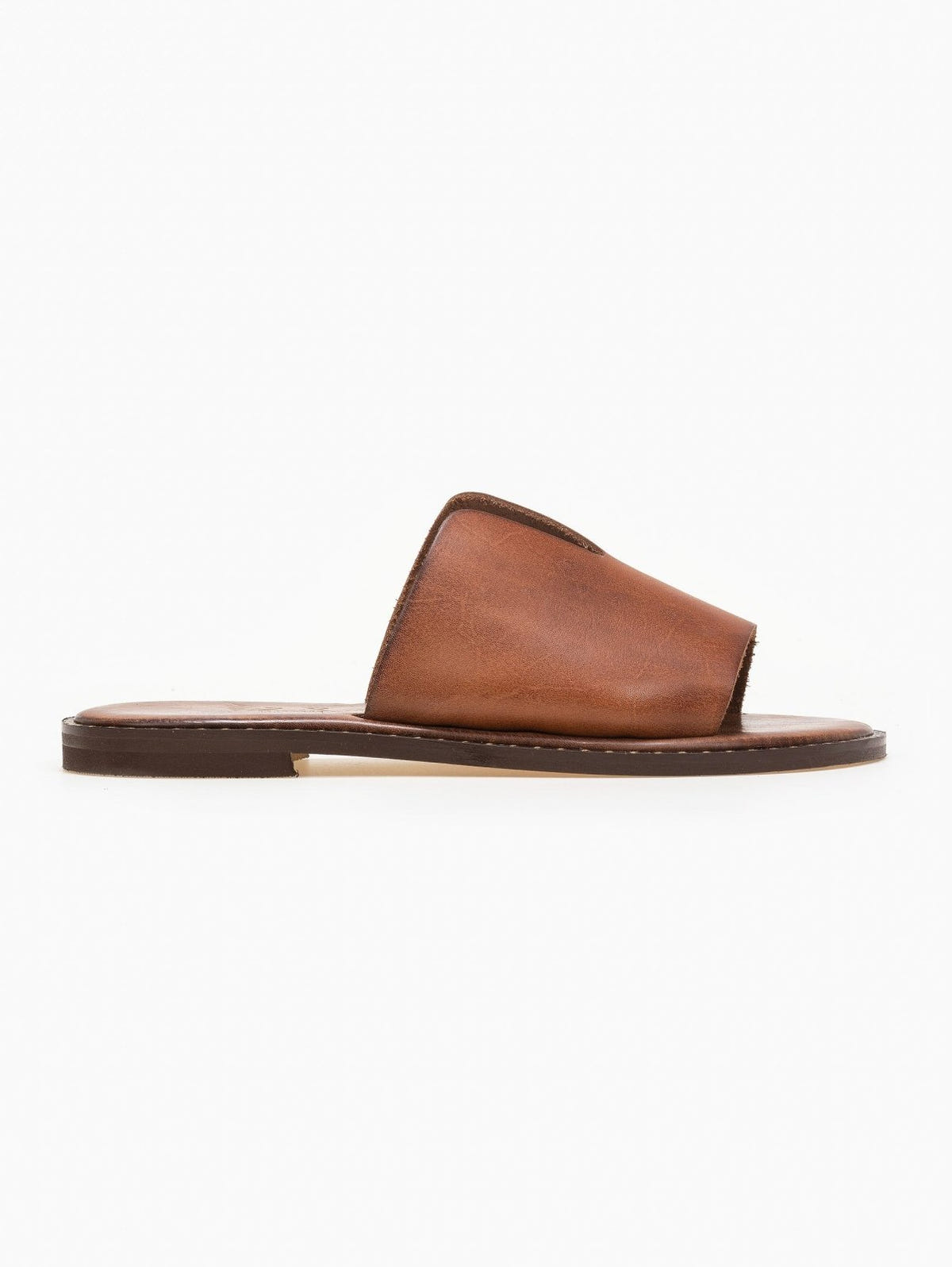 Σανδάλια δερμάτινα με άνοιγμα στη φάσα Iris Sandals - Καφέ - thefashionproject.gr - IRIS