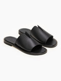 Σανδάλια δερμάτινα με άνοιγμα στη φάσα Iris Sandals - Μαύρο - thefashionproject.gr - IRIS